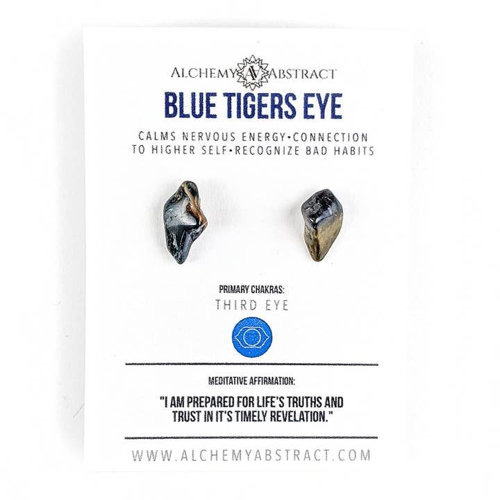 HAWK'S EYE / BLUE TIGERS EYE | CALMING, HIGHER AWARENESS, RESOLVING PAST ISSUES for wholesale by Alchemy Abstract