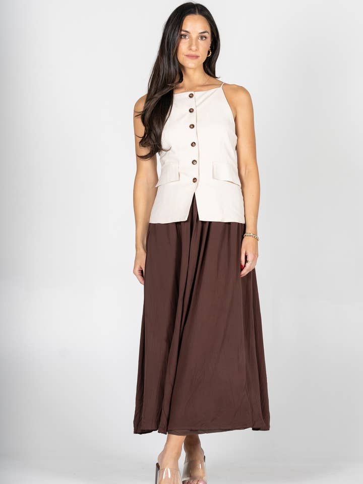 Abito Gonna a Due Pezzi con Gilet- CED6415 per la vendita all'ingrosso da parte di C'est Moi Clothing Co