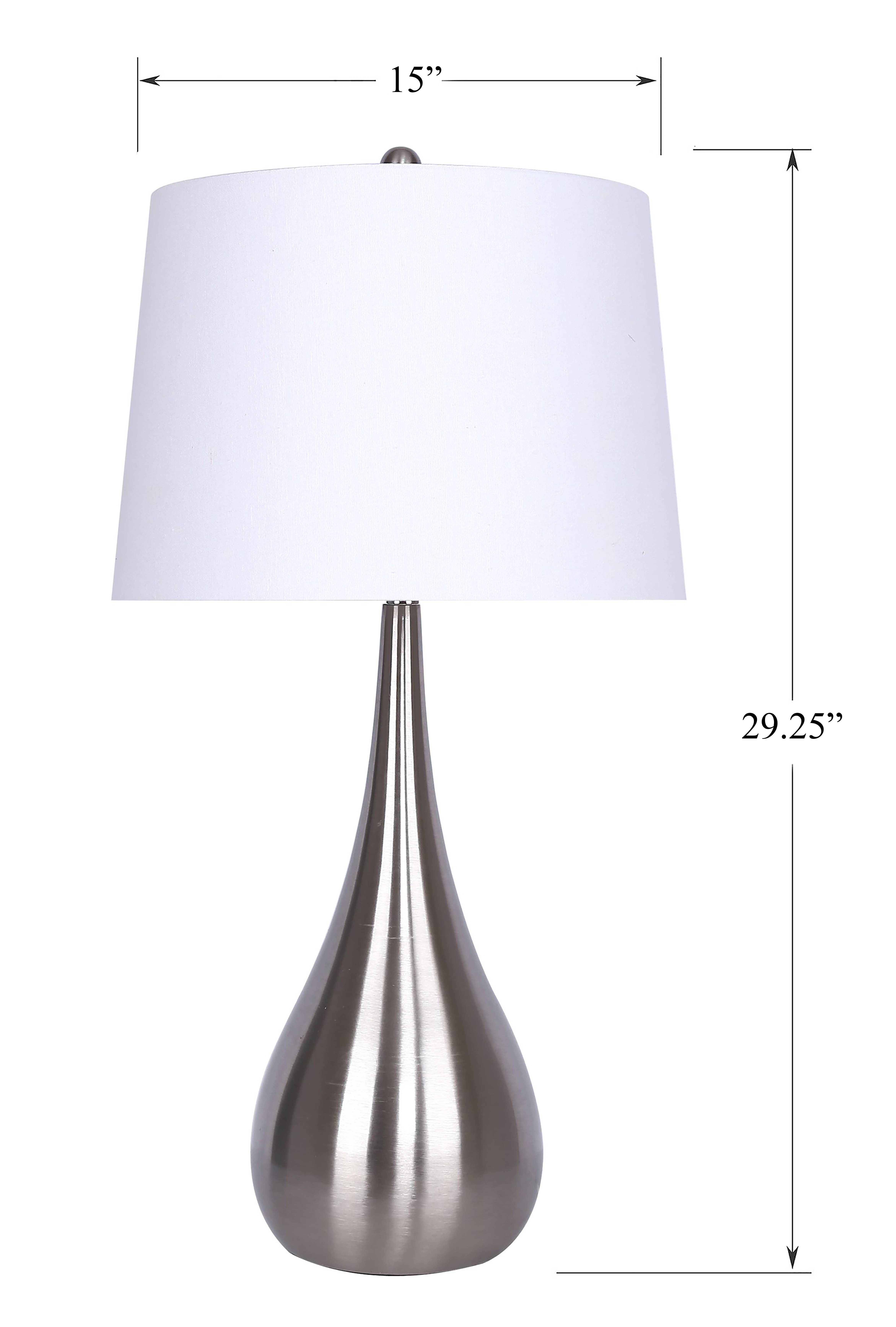 LumiSource and Grandview Gallery - Wholesale Accent/Desk Lamp - 29" Pebble Metal Table Lamps Teardrop Linen Shades (2PK)19