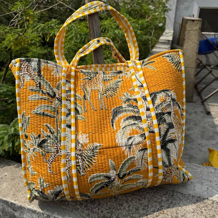 GYPSY STUDIO - Wholesale Shoulder Bag - Women's - Cotton Quilted Tote Bag Eco Friendly Sustainable Grocery Bag0