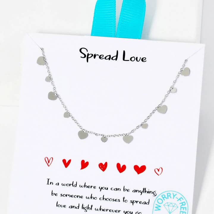 Wild Honey - Wholesale Pendant/Charm Necklace - Dynamic Heart Hypoallergenic Stainless Steel Necklace