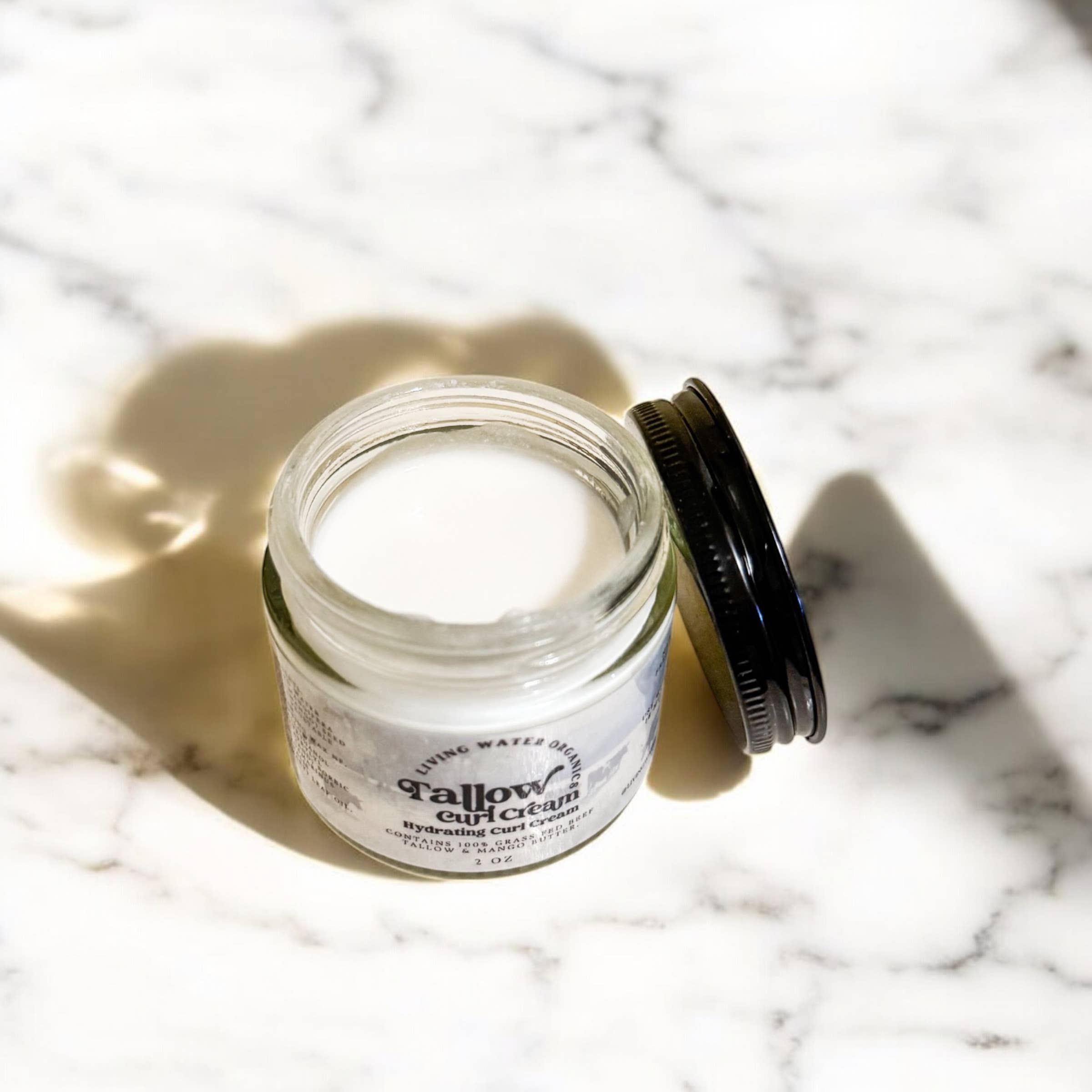 Living Water Organics - Wholesale Hair Styling Gel/Mousse - 100% Grass Fed Tallow Curl Cream Tallow Tree for Curly Hair2