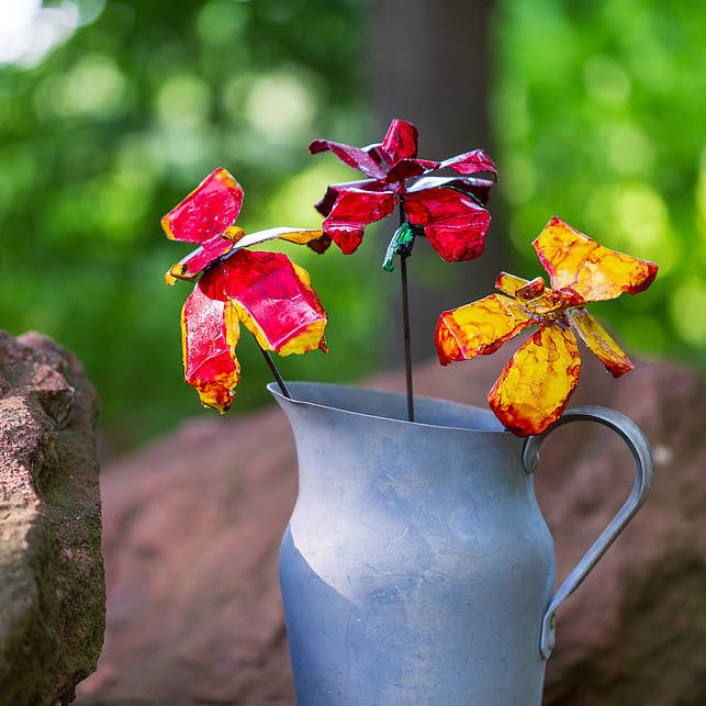 Bobbianne's Flowers - Vente Fleurs artificielles - Orchidée Rouge Violet4