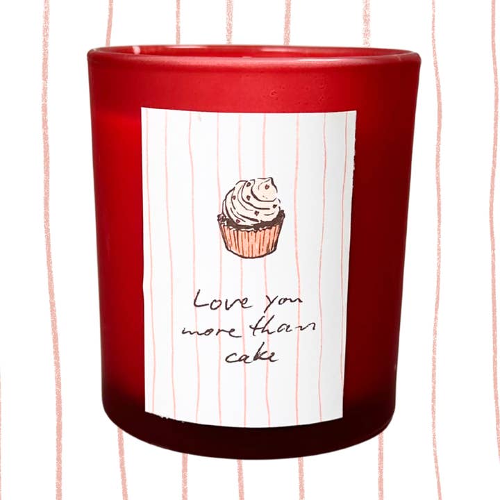 Bougie Cheesecake Je T'aime Plus Que Le Gâteau pour la vente par Flamingo Candles