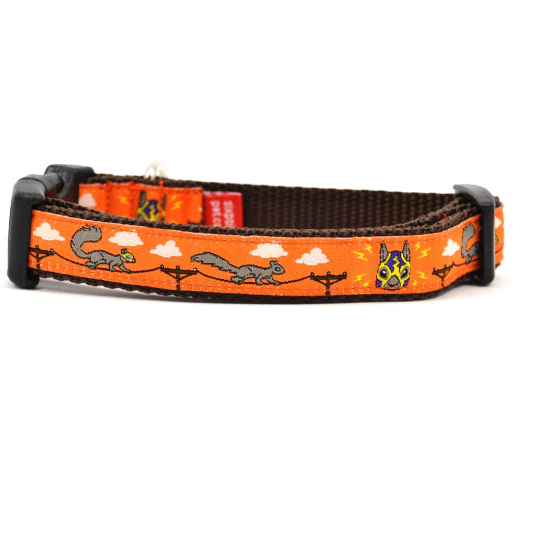 six point pet - Vente Collier – chien - Écureuils Lucha - Orange pétillante1