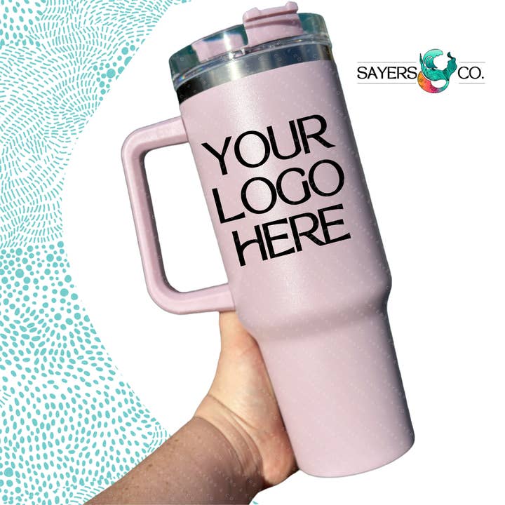 Sayers & Co. - Wholesale Insulated Mug/Tumbler - CUSTOMIZED- 40 oz Double Walled Screw Top Matte Tumbler-8