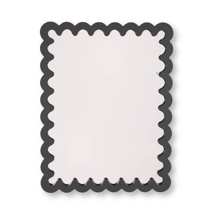 Miroir - Ondulé - Noir - MDF - 33x43x1,5cm pour la vente par Housevitamin bv