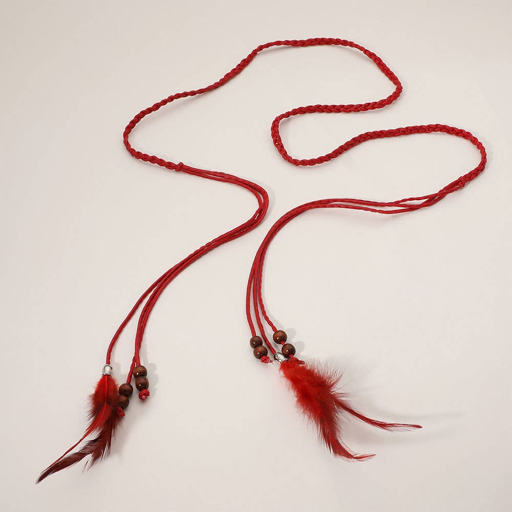 Sensibling Corp. - Vente Bandeau – femme - Bandeau / Ceinture à Extension de Plumes Bohème4