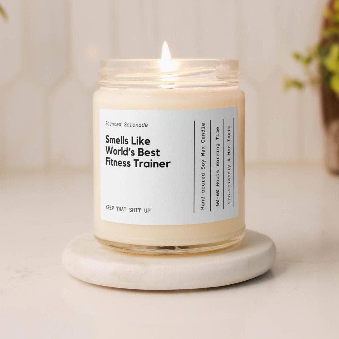 Scented Serenade - Wholesale Jar/Filled Candle - Eco-Friendly Fitness Trainer Gift Candle