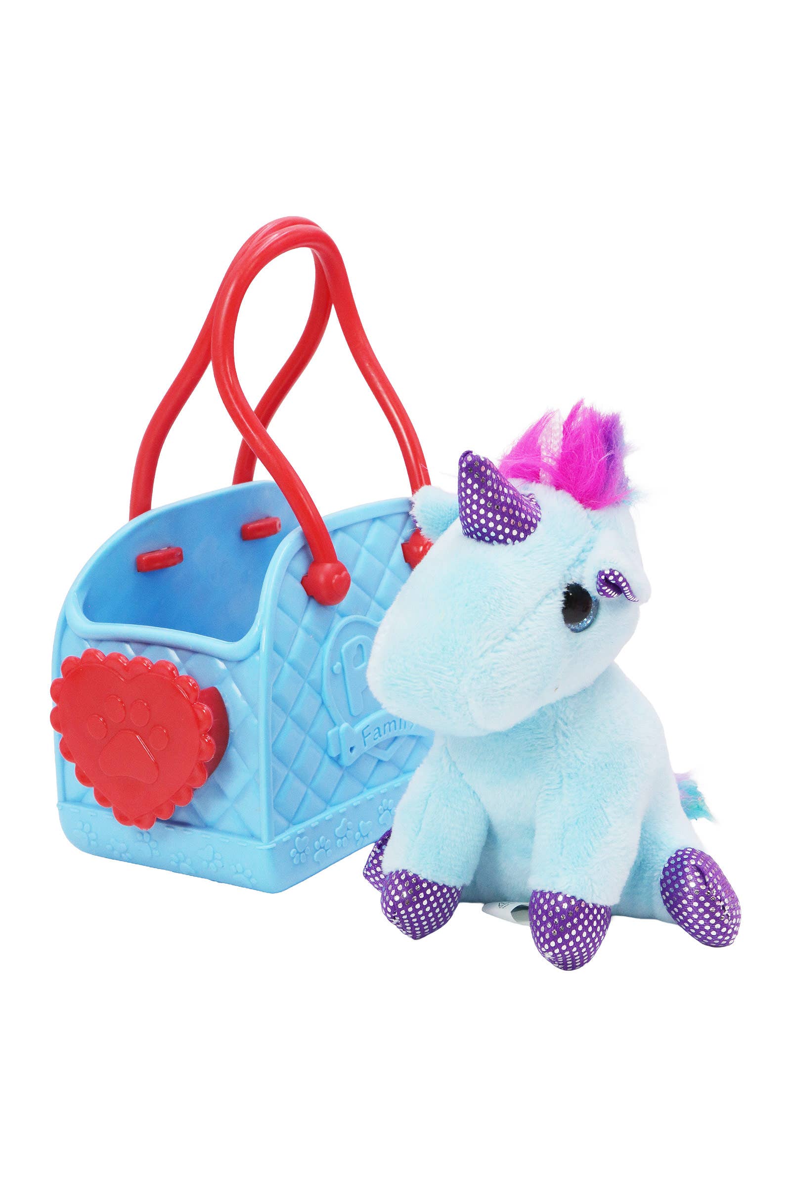 SURTIDO Bolsa de transporte con peluche de unicornio y poni - 12 unidades de venta al por mayor en Faire9