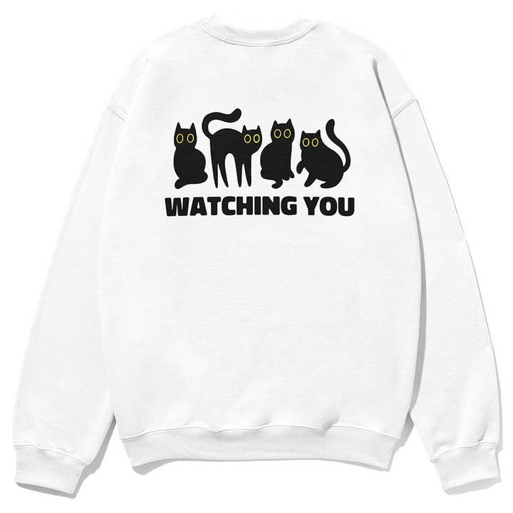 Sweat Watching You Gato por atacado de YUJIN CLOTHING