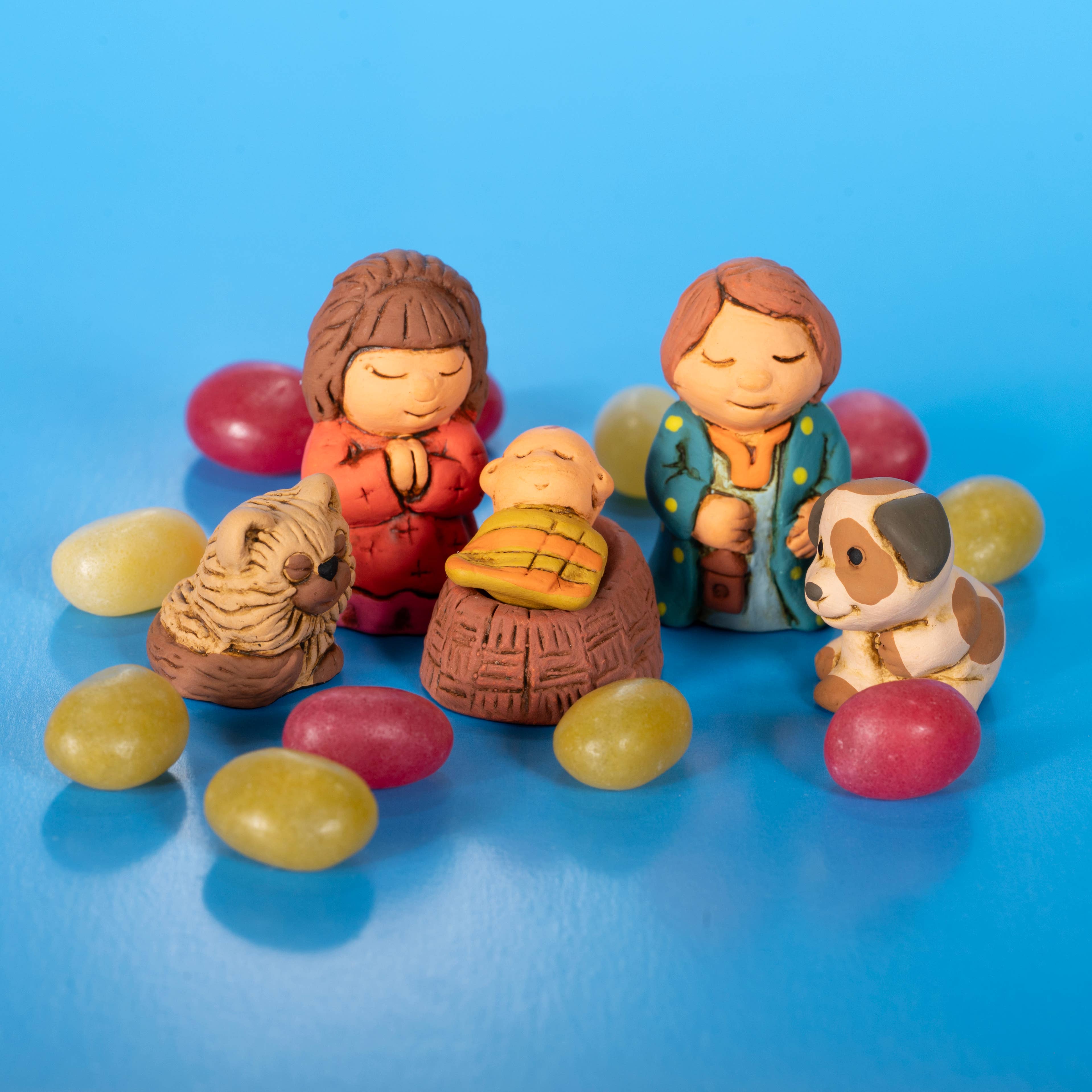 Lucuma Designs - Wholesale Nativity Scene Decor - Cozy - Mini Nativity Set of 6, 1" H - Artist Made1