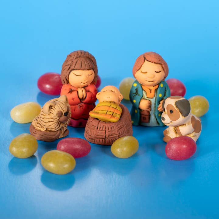 Lucuma Designs - Wholesale Nativity Scene Decor - Cozy - Mini Nativity Set of 6, 1" H - Artist Made1
