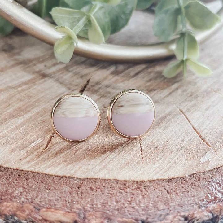 Taylor Stud Earrings-Blush Pink for wholesale by Creek and Elm