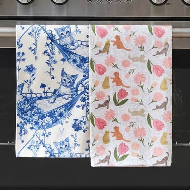 Tea Towels with Cat Designs for wholesale by Triple T Studios