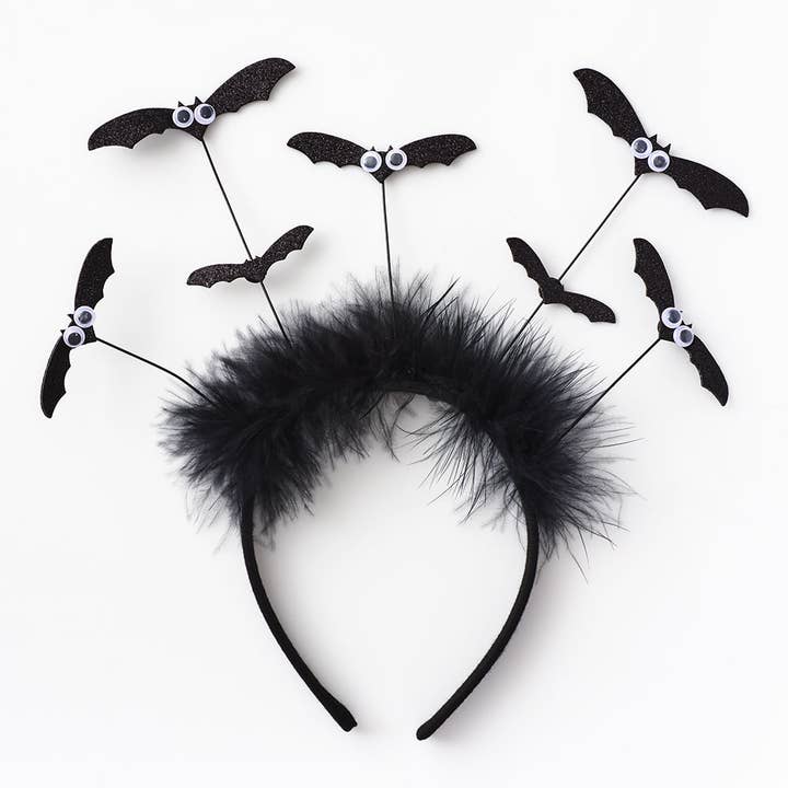 Paper Source Wholesale - Wholesale Fashion Headband - Women's - Black Bat Halloween Headband