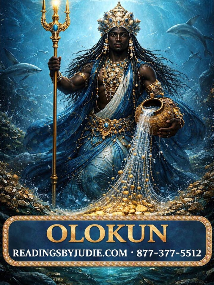 Olokun Ehrenöl (1 Unze) – Tiefer Überfluss, Ahnenreichtum & Ozeankraft für den Großhandel von Readings by Judie Team