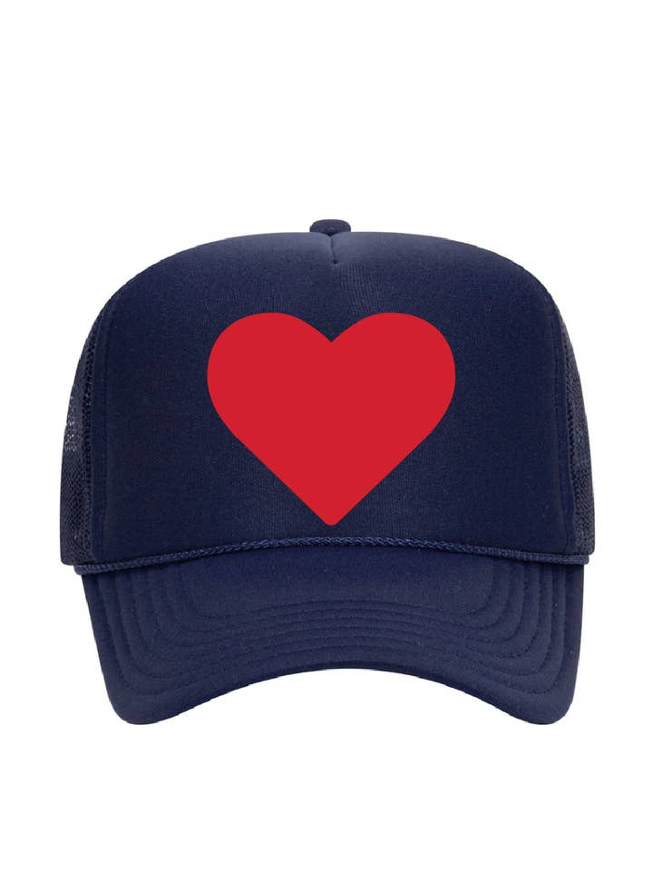 Coeur/Chapeau de camionneur en mousse/5 couleurs/Patriotic pour la vente par Salt & Sand
