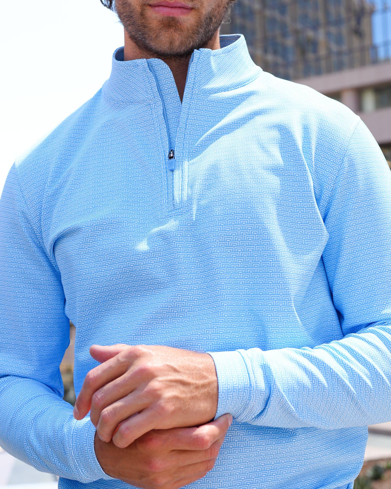 USA Palm - Wholesale Sweatshirt - Unisex - Cloud 1/4 Zip34