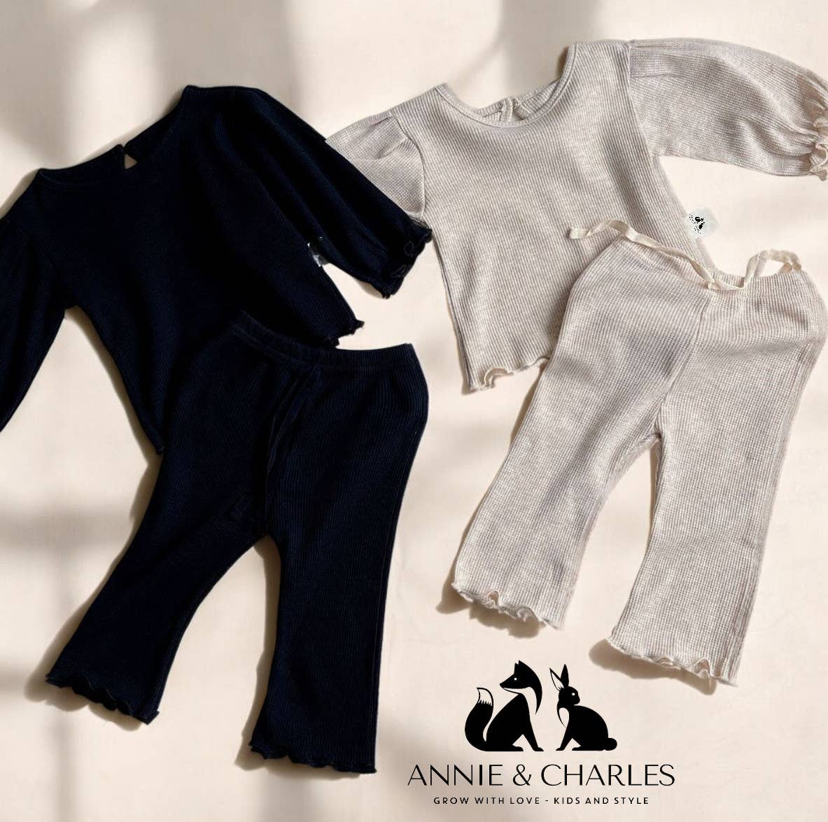 Annie & Charles - Vente Ensemble haut et pantalon – enfant - Ensemble enfant en coton « waffle » Annie & Charles®4