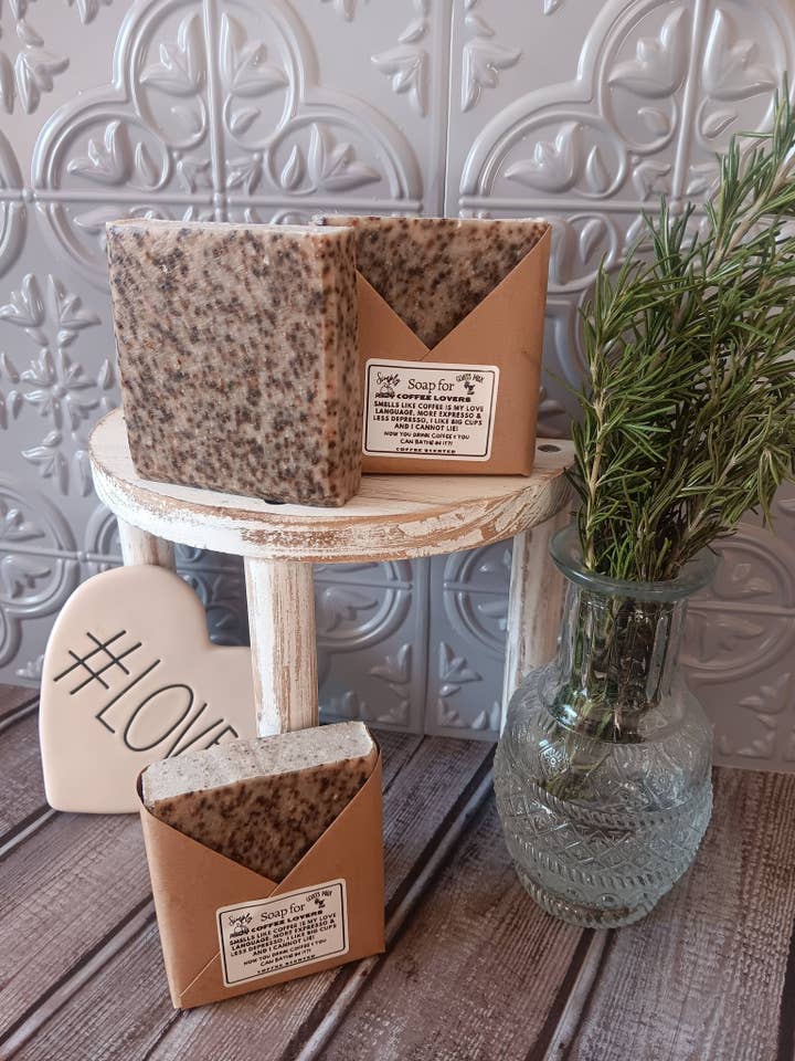 Coffee Lovers Goats Milk Bar Soap for wholesale by Simply Peachy