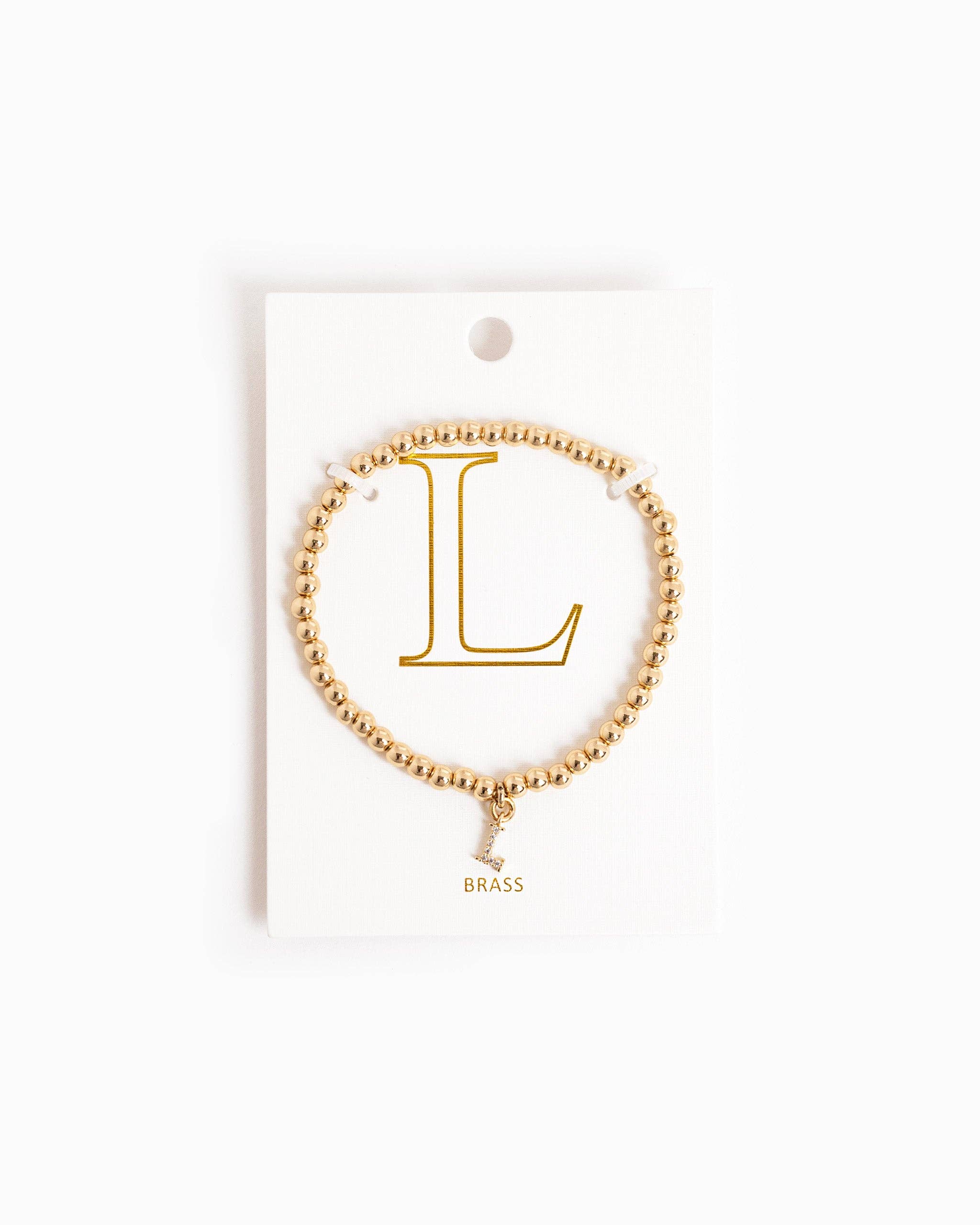 Sessori - Wholesale Charm/Dangle Bracelet - CZ Pave Letter Initial Stretch Bracelet27