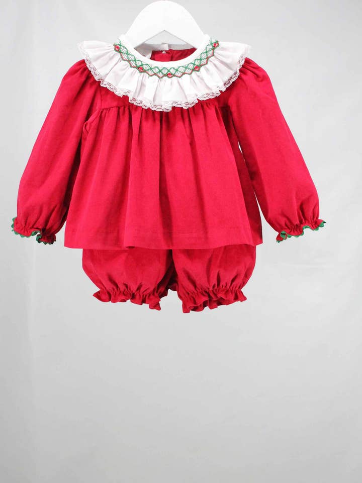 Red and White Claire Set for wholesale by Baby Blessings Clothing