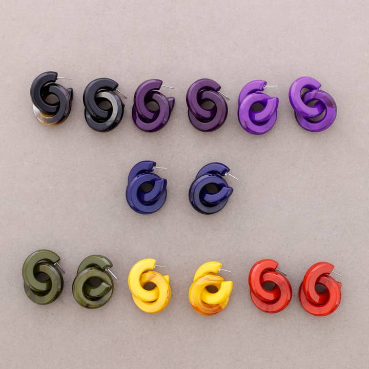 Sonata - Wholesale Snap Jewelry - Resin Ring Drop Earrings9