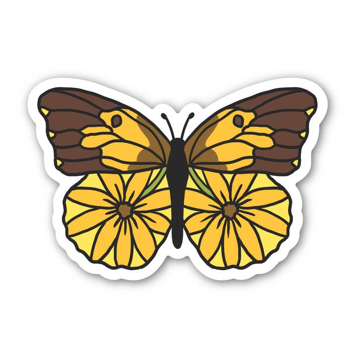 California Dogface State Butterfly Sticker for wholesale by Brenna Daugherty Illustration