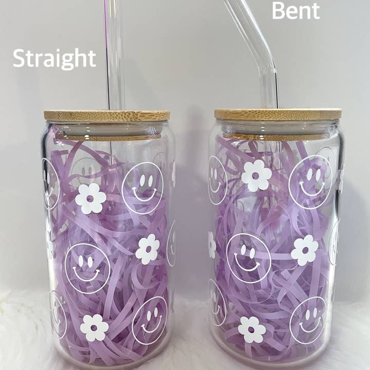 Andy Made - Wholesale Drinking Glass/Cup - The Husband Did It Glass Can Cup with Bamboo Lid and Straw2