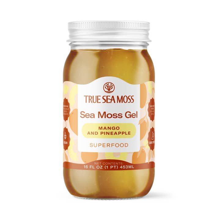 Gel de mousse de mer mangue et ananas pour la vente par TrueSeaMoss