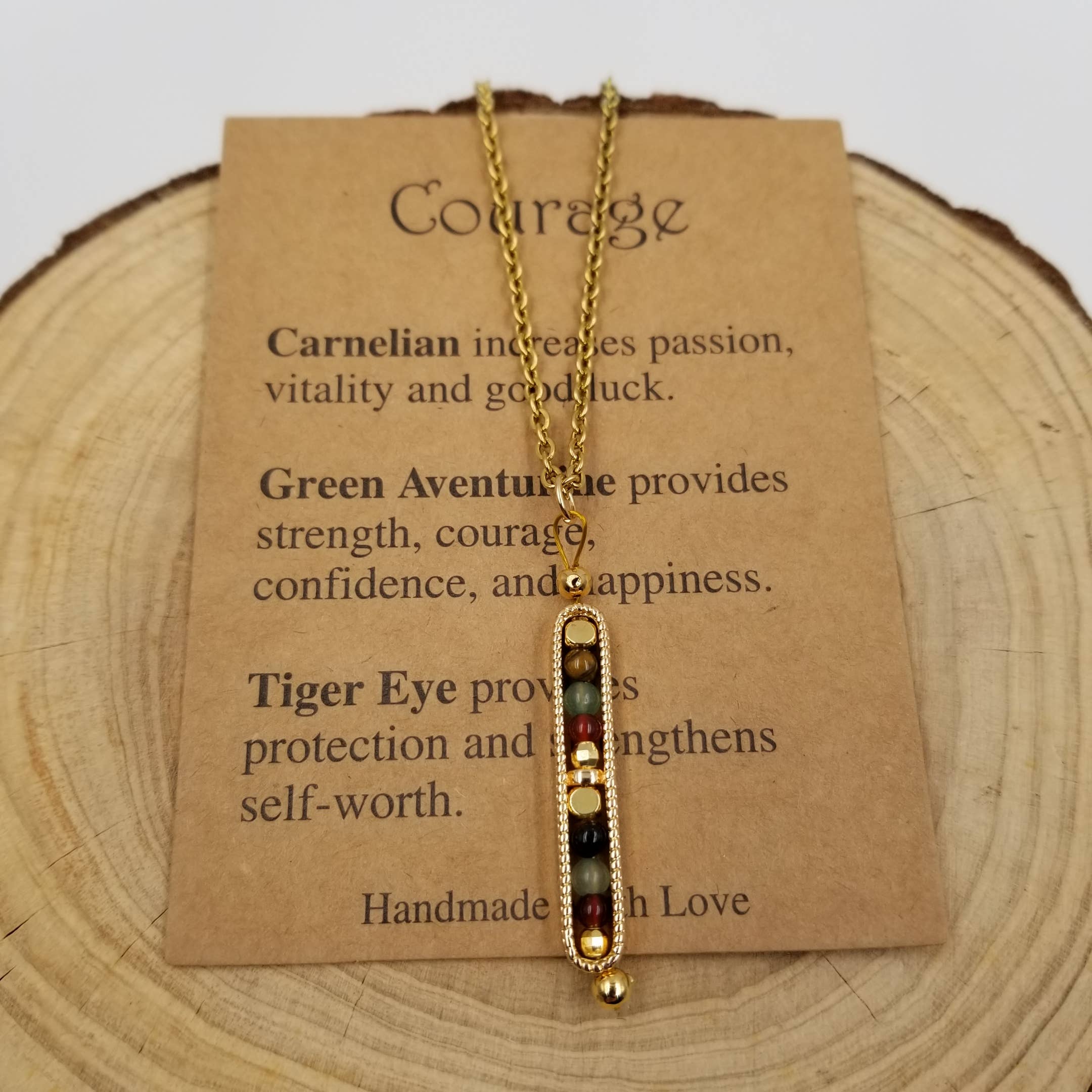 CHAKRA JEWELRY – wholesale Hänge-/berlockhalsband – Halsband med önskesten i naturlig sten och kort0