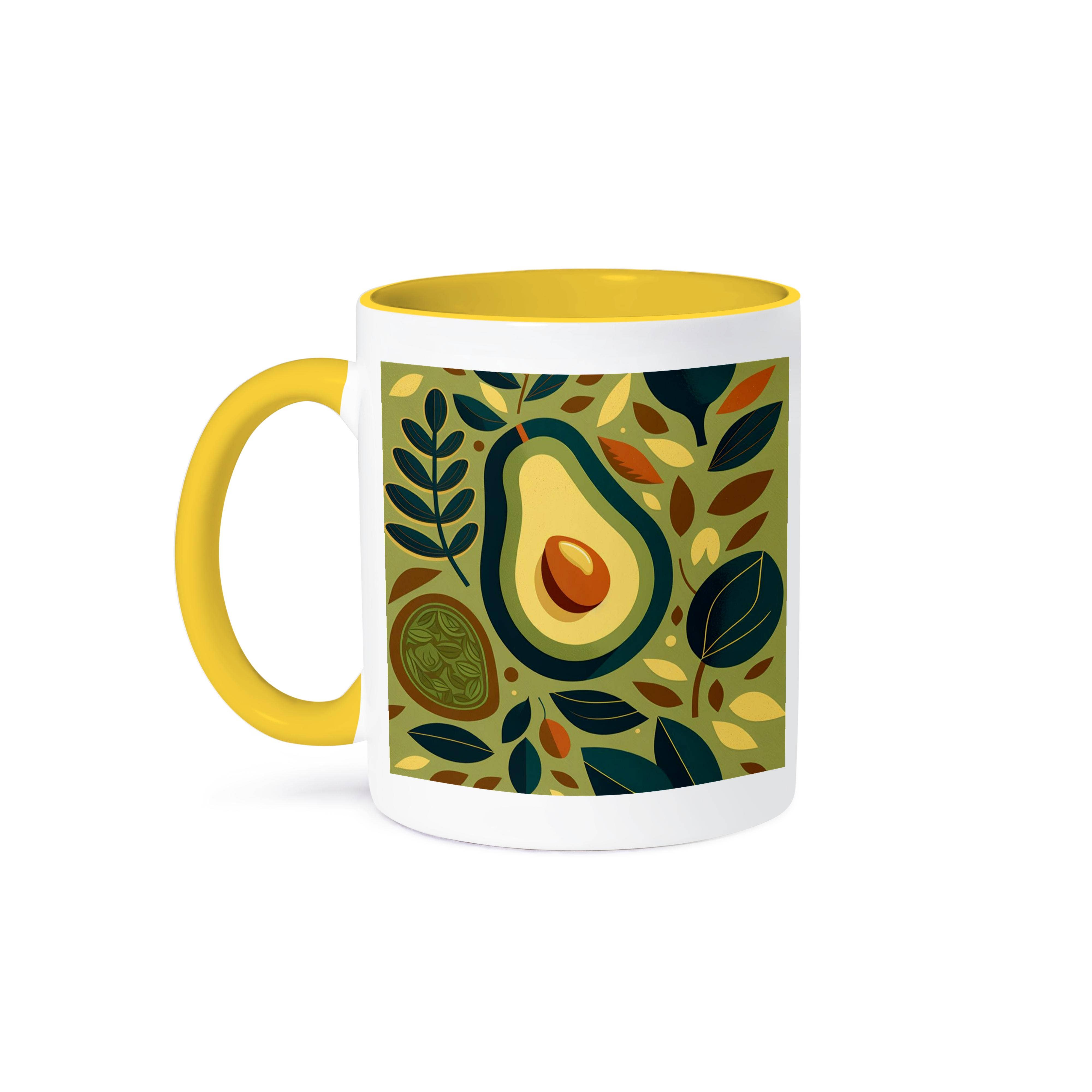 3dRose - Wholesale Coffee Mug - 3dRose, Mid-century modern style meets gourmet avacados illustration, Mug0