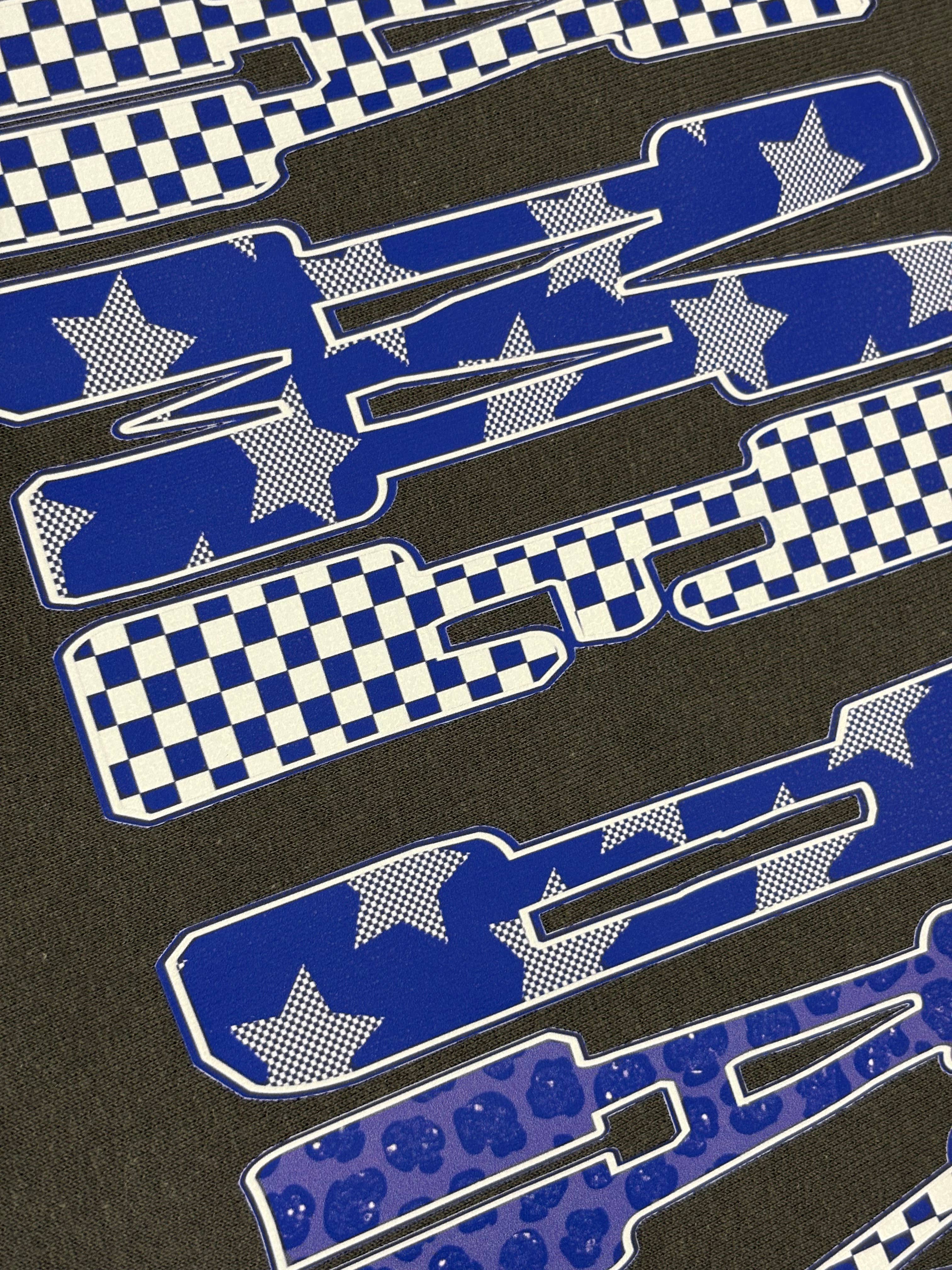 The Lyrical Spirit, LLC - Wholesale Graphic Sweatshirt - Women's - Blue Game Day Checkered Stars Sweatshirt 2