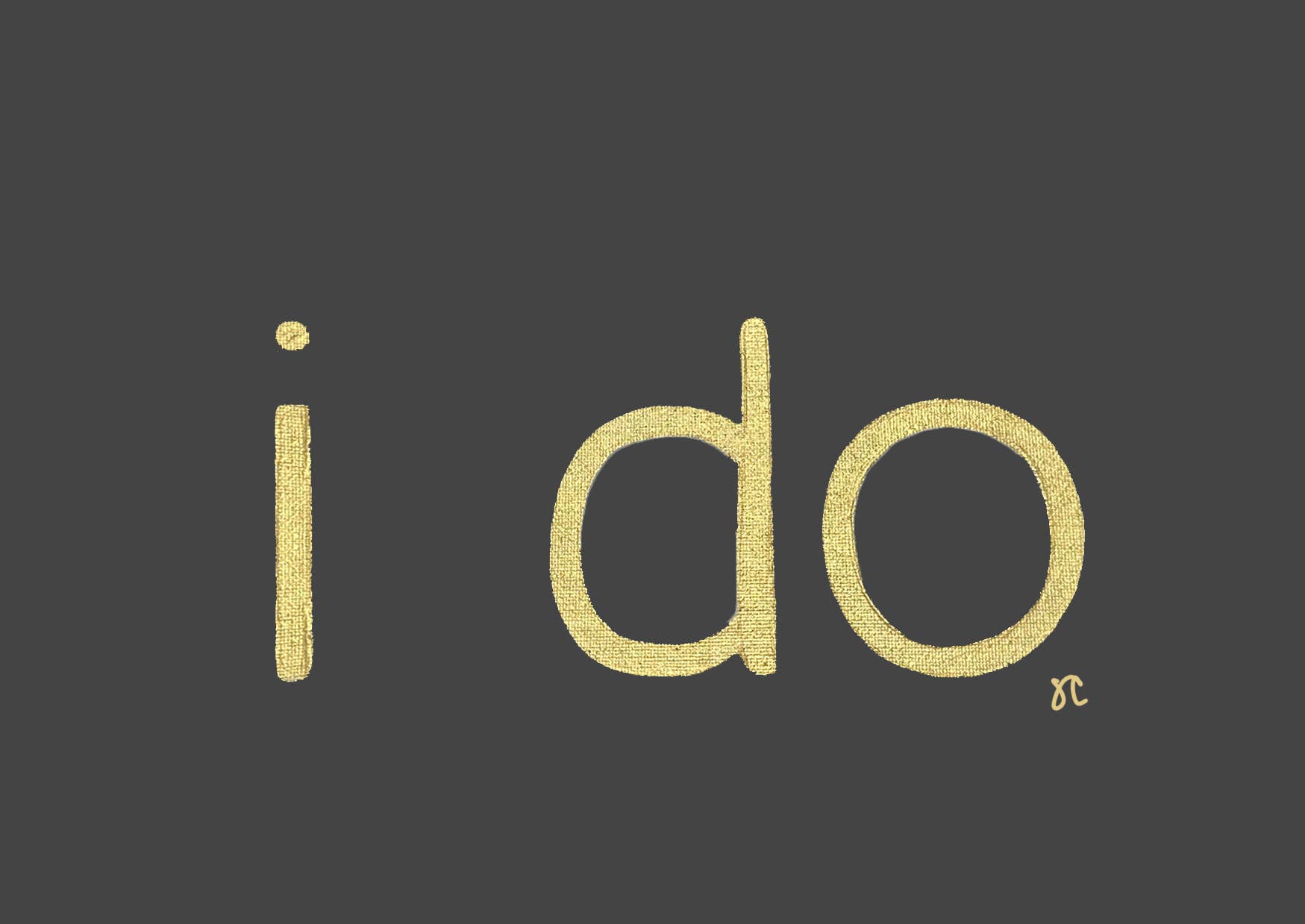 Citrus Daisy - Wholesale Wedding Card - I Do Card1