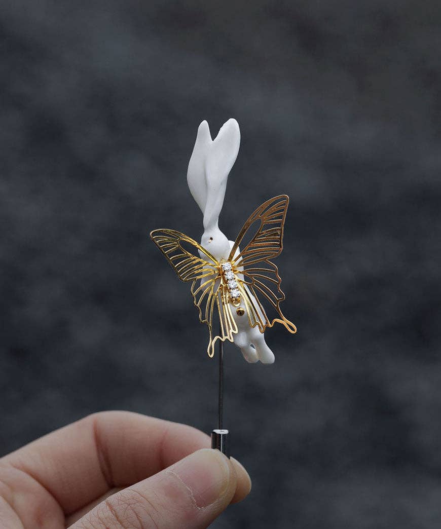 Vermilion Collection – wholesale Brosch – YIHE Keramikbroscher "Kanin"2