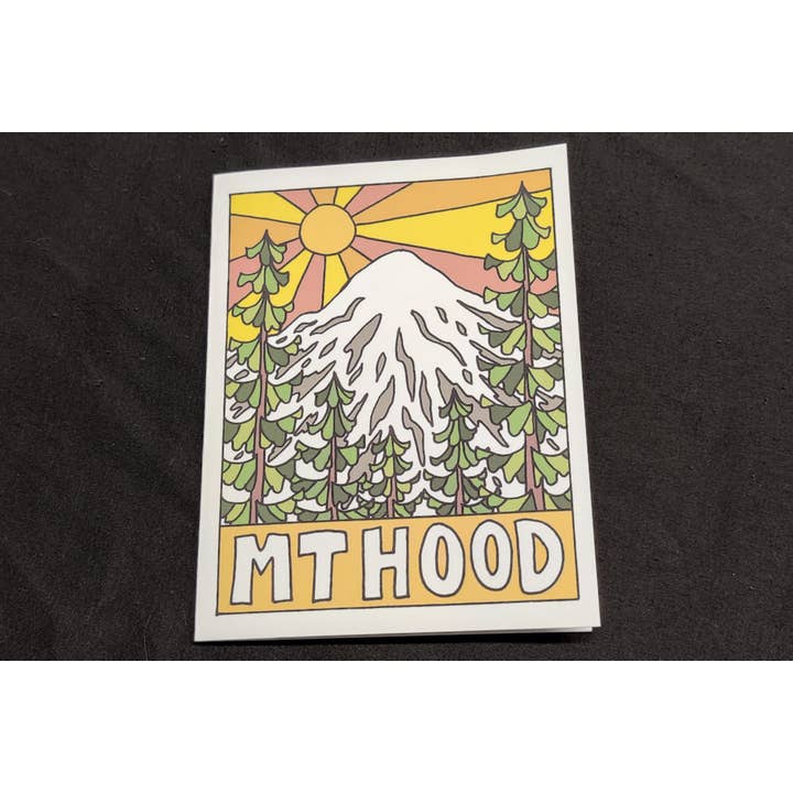 7 Wonders Of Oregon Mount Hood Greeting Card for wholesale by Land Of The Lost Girl