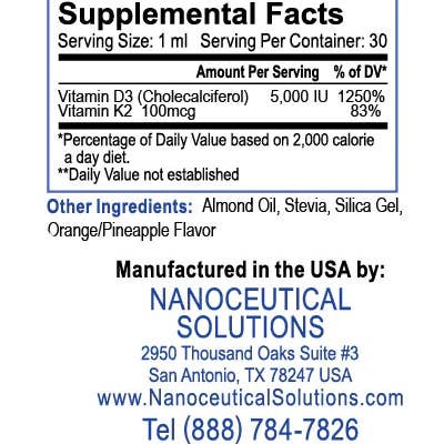 Nanoceutical Solutions - Wholesale Oral supplement/vitamin - Nano Vitamin D3 + K23
