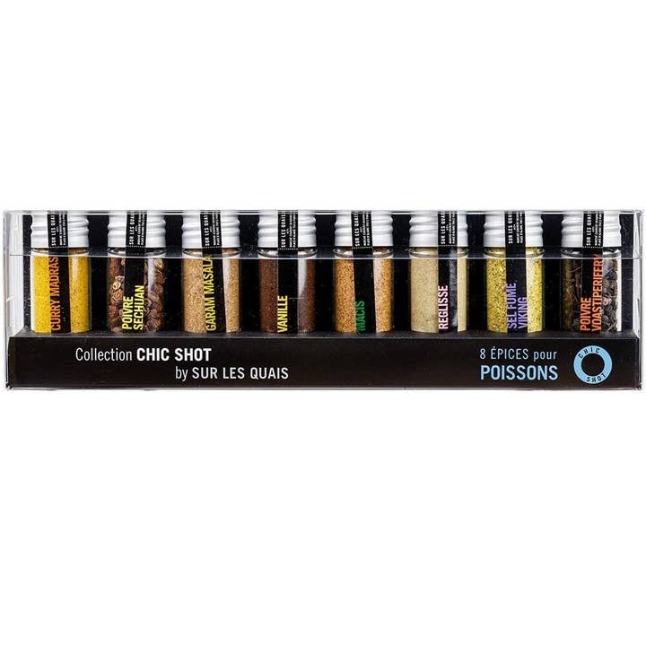 Chic shot spice kit with fish for wholesale by Sur les Quais
