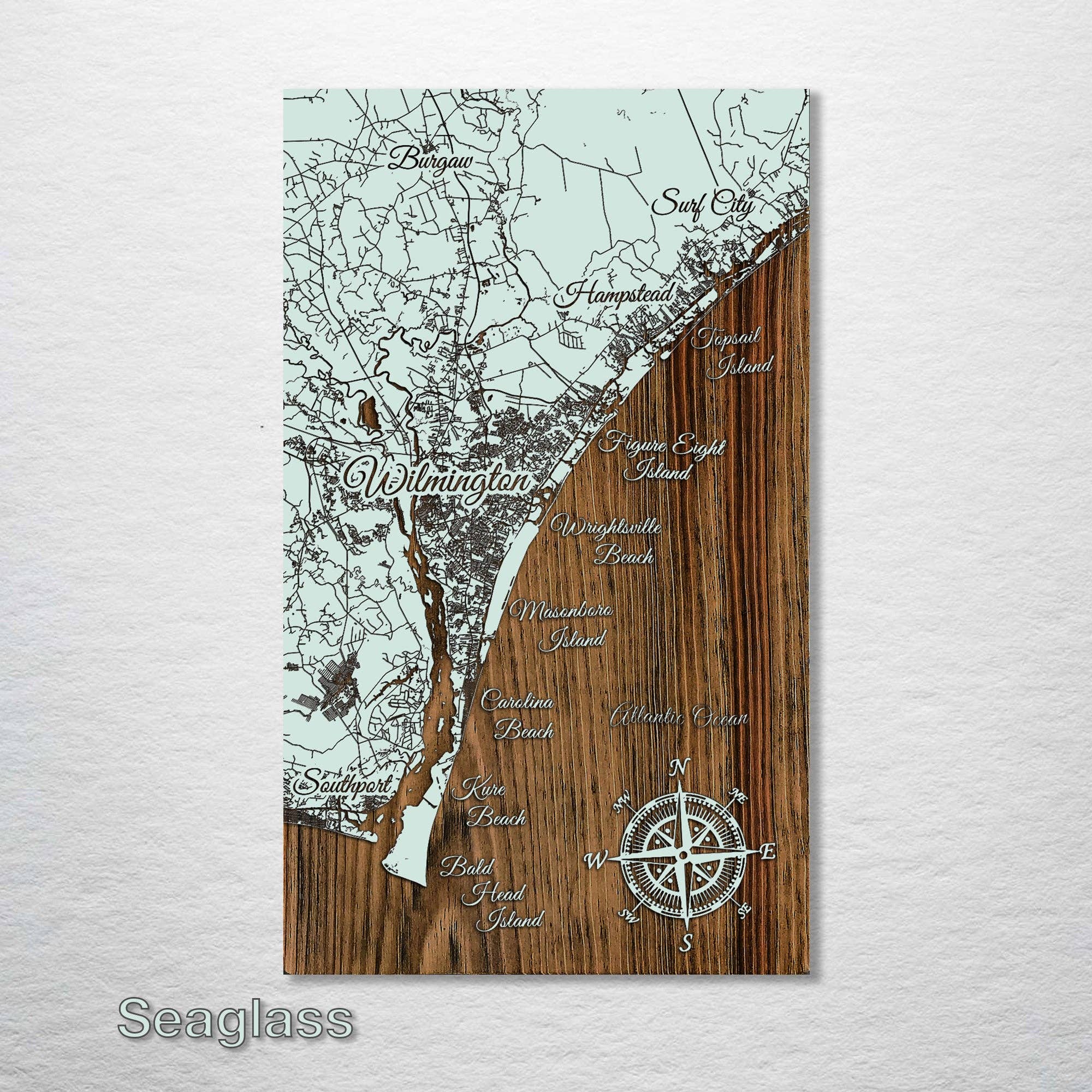 Fire & Pine – Mapa por atacado – Carolina do Norte: Wilmington Beaches Area Mapa2