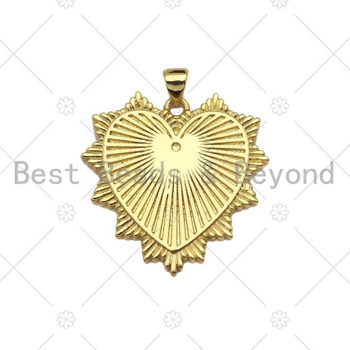 BestBeads&Beyond - Wholesale Individual Charm/Pendant - 18K Real Gold Plated Heart Pendant/Charm, SKU#LK295