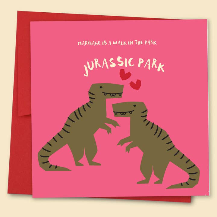 Marriage Is A Walk In The Park, Jurassic Park Card - Wholesale for wholesale by Papernest