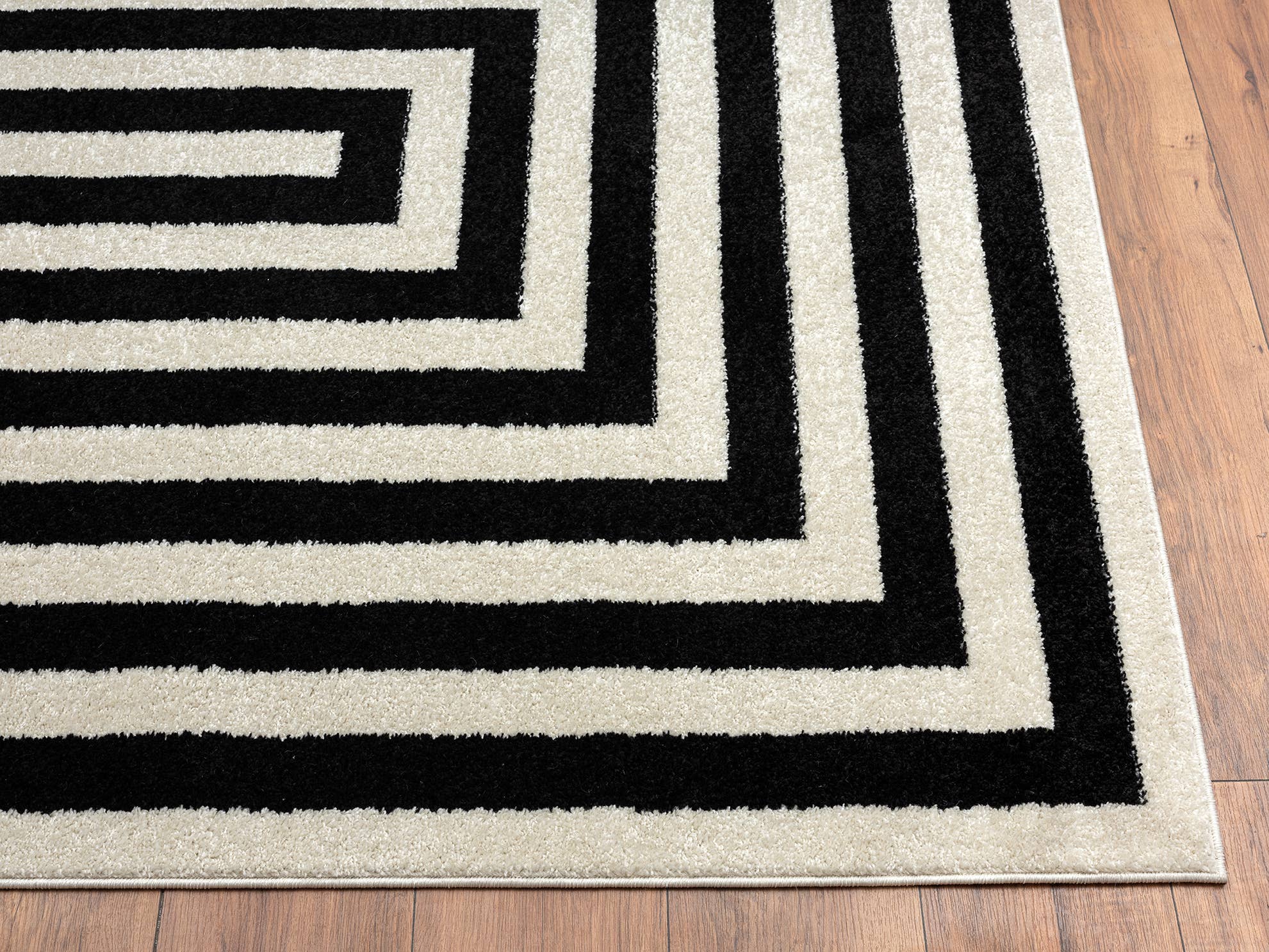 Abani Rugs - Wholesale Area Rug - Abani Casa CAS120A -  Contemporary Black & Ivory Rectangular4