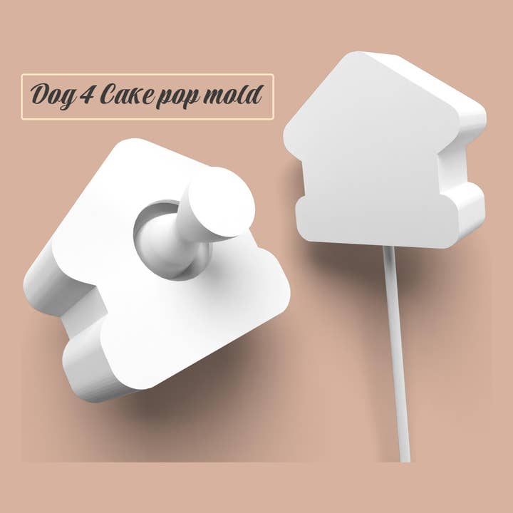 Hundetema 4 Kagepopform 3D-printet for engroshandel hos Roussell Prints and Demand LLC