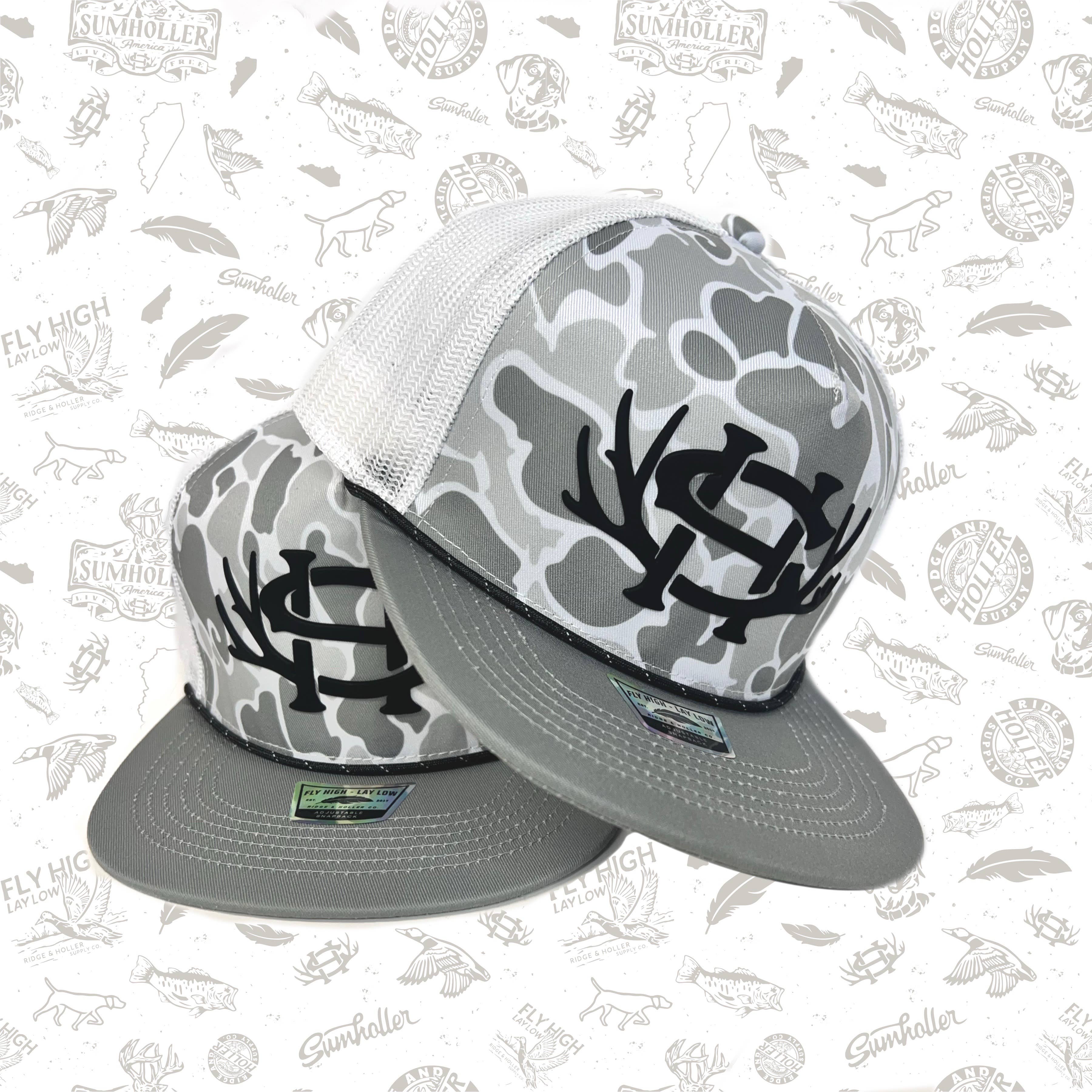 Ridge&Holler - Wholesale Trucker Hat - Unisex - SumRack Blizzard Camouflage2