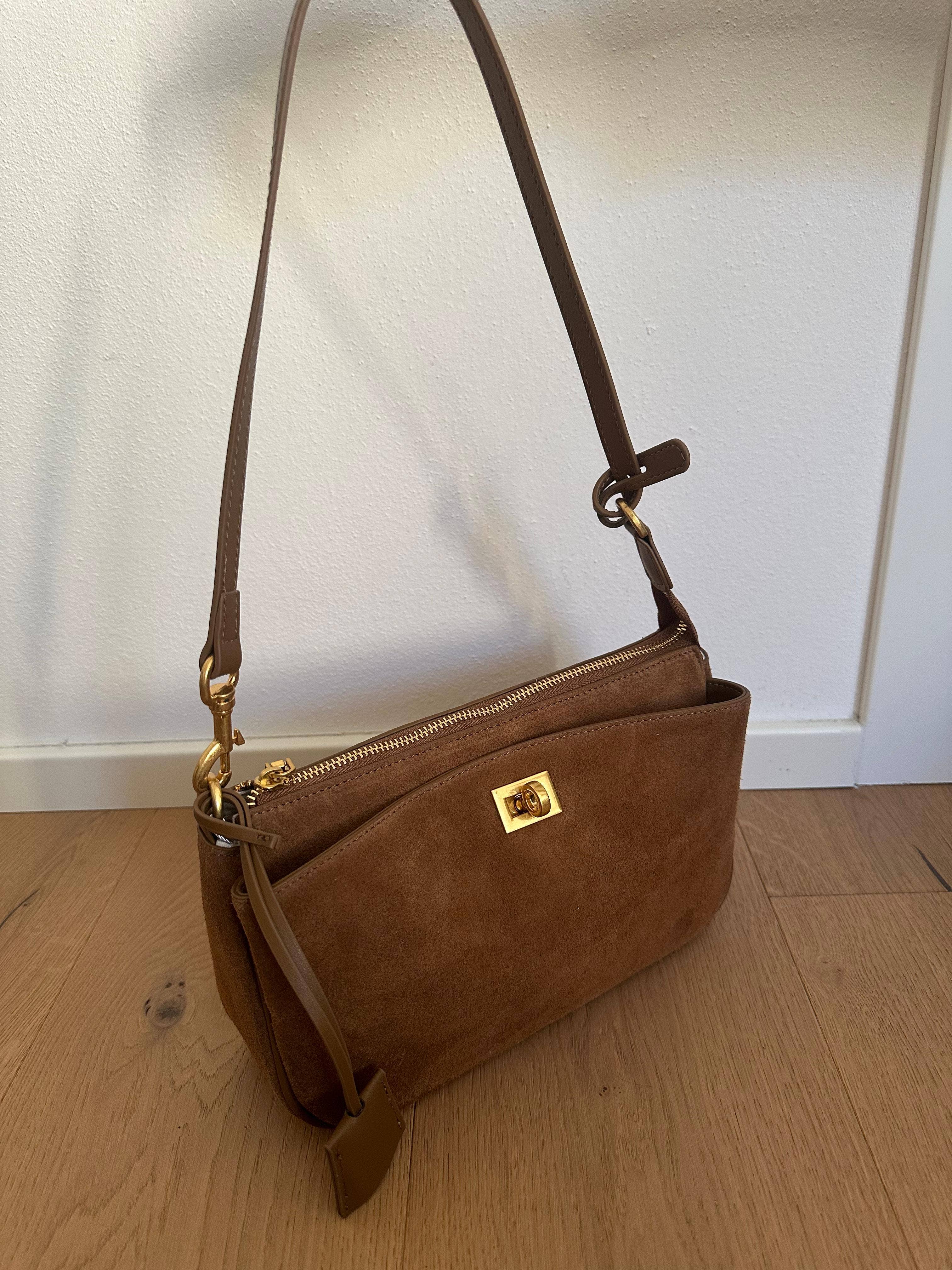 Zhade – wholesale Axelväska - Dam – TEXAS kuvertväska - LITEN mocka0