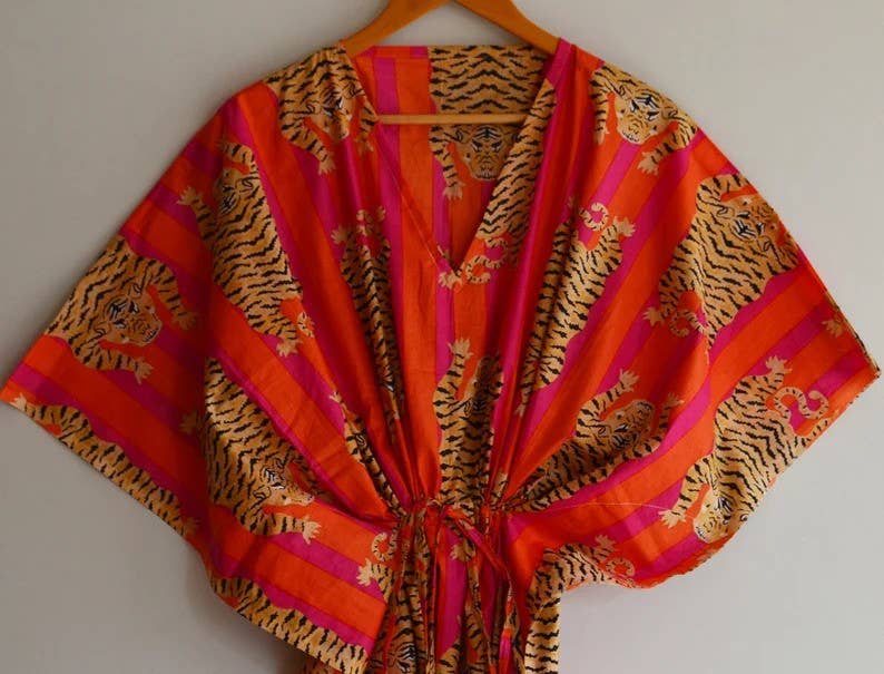 bhavnas boutique – Engroshandel Kaftan - Dame – Håndlavet indisk lang kaftan strandoverdækningskjole Kaftan1