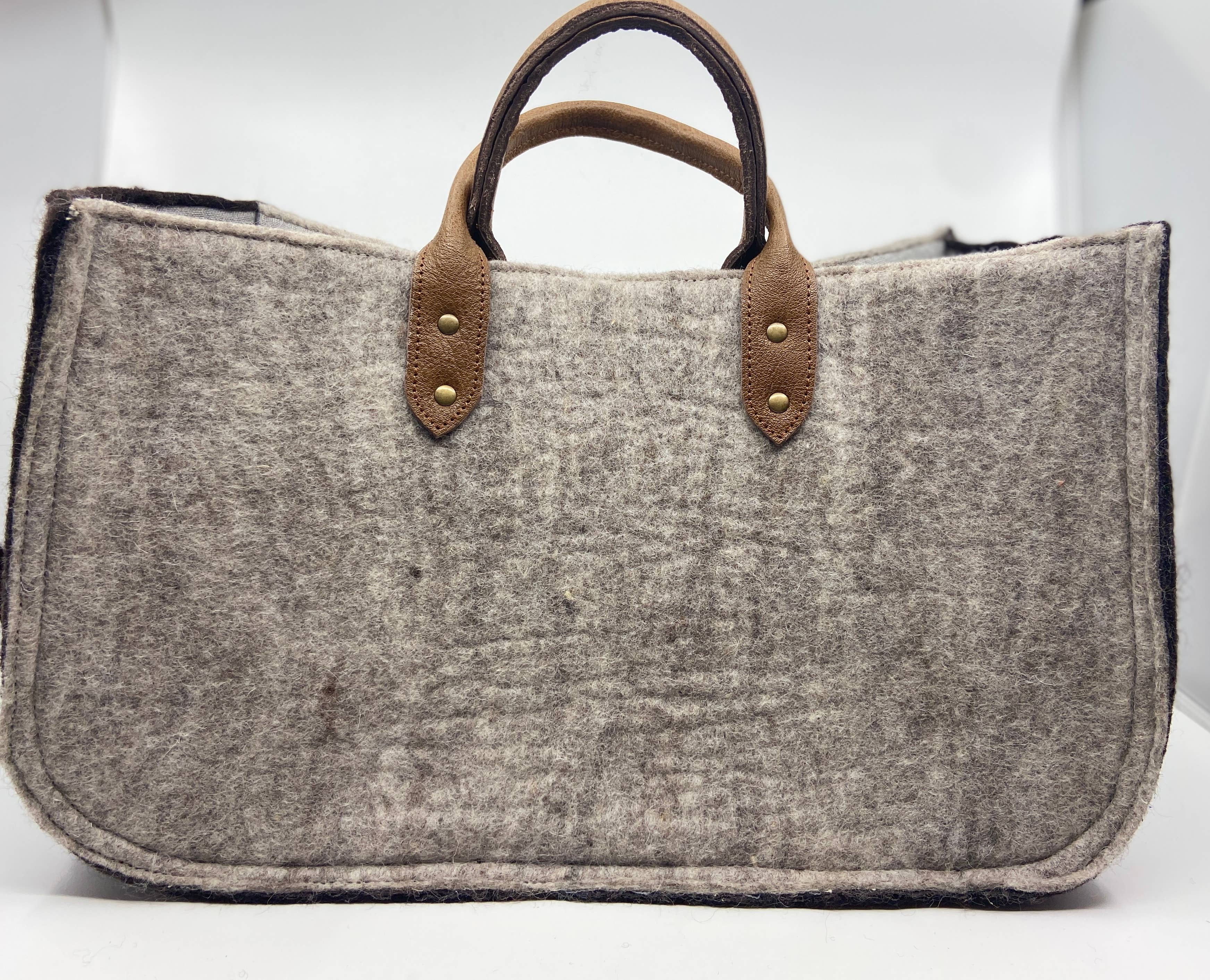 Fibres of Life - Wool & Felt - Wholesale Tote Bag - Women's - The Grab-&-Go Carry All | Felt Wool Tote Bag | Soft Yarn Bag47