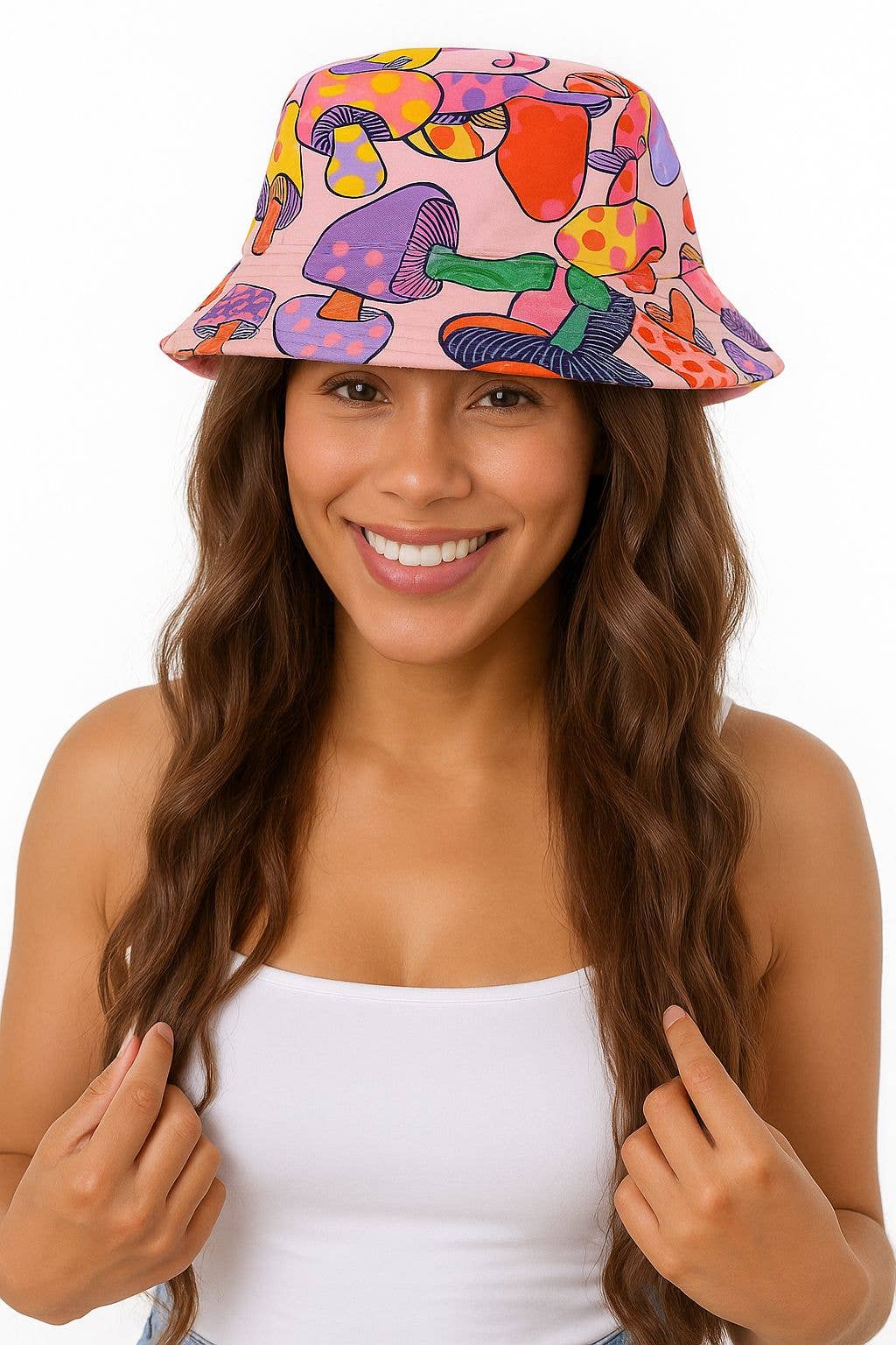 Stylex Party - Vente Bob – femme - Chapeau seau Mushrooms Trippy Festival, unisexe, à porter au quotidien