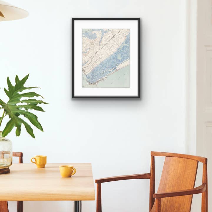 Antique Isle of Palms + Sullivan's Island, SC Map for wholesale by Amanda McLenon Fine Art